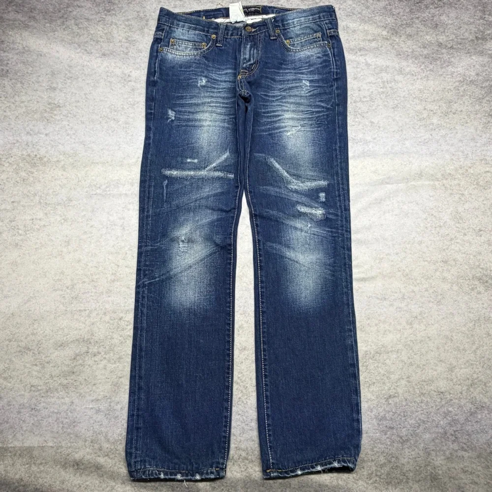 Dolce & Gabbana 16 Classic Jeans Blue Distressed Denim Made in Italy IT 46 32x30
